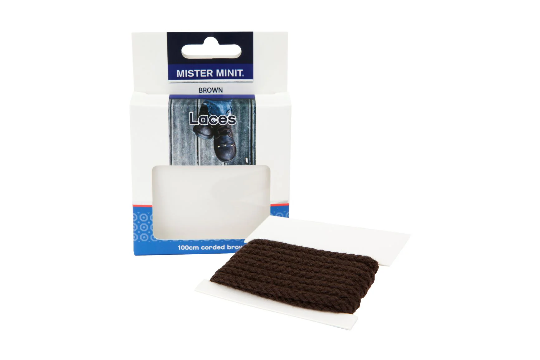 100cm Corded Brown Laces - Image 3