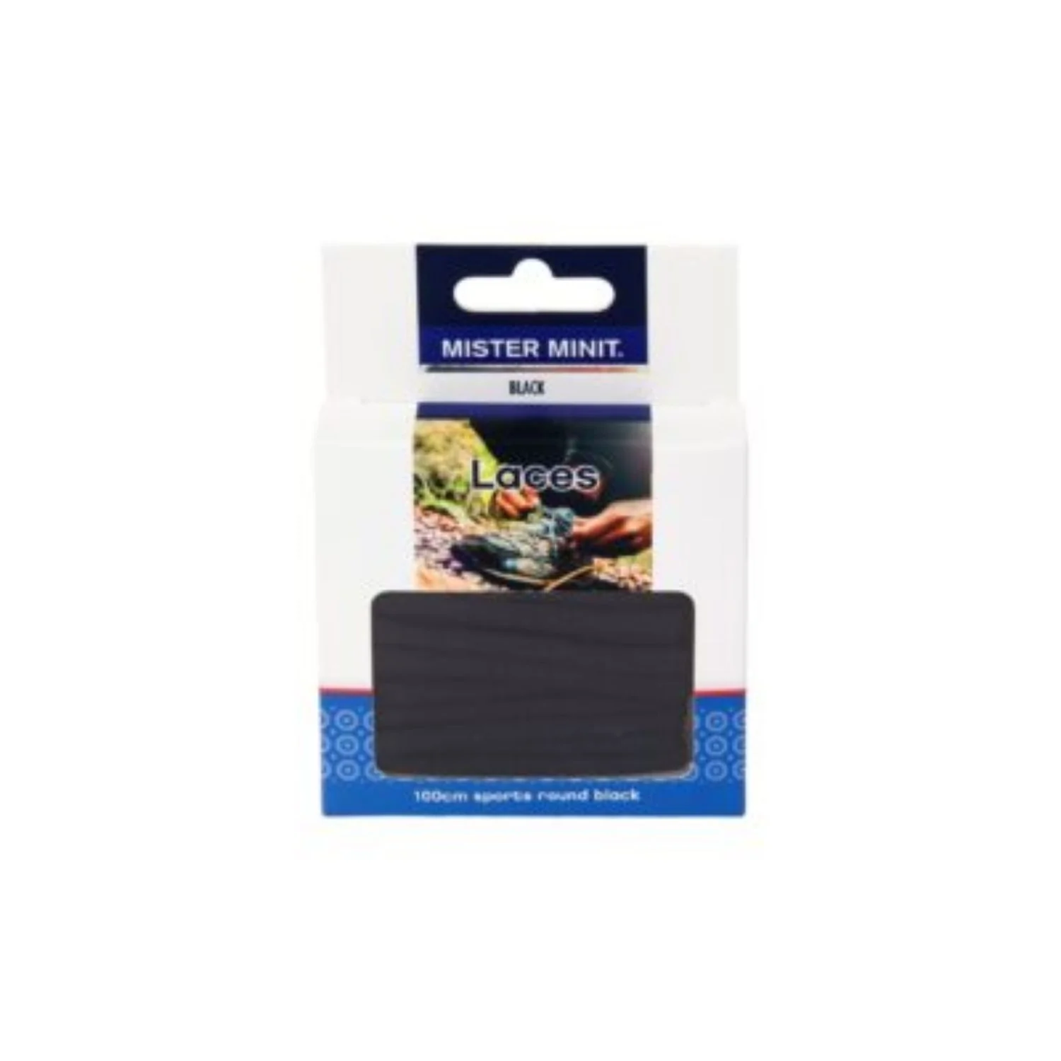 100cm Sports Round Black Laces