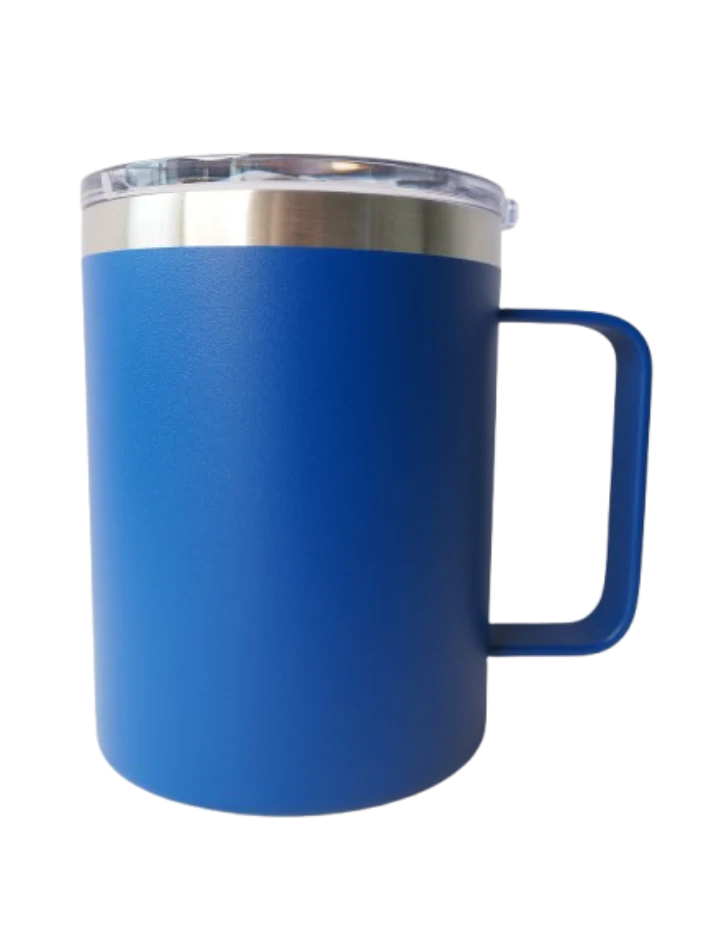 12oz Blue Insulated Travel Mug - Image 2