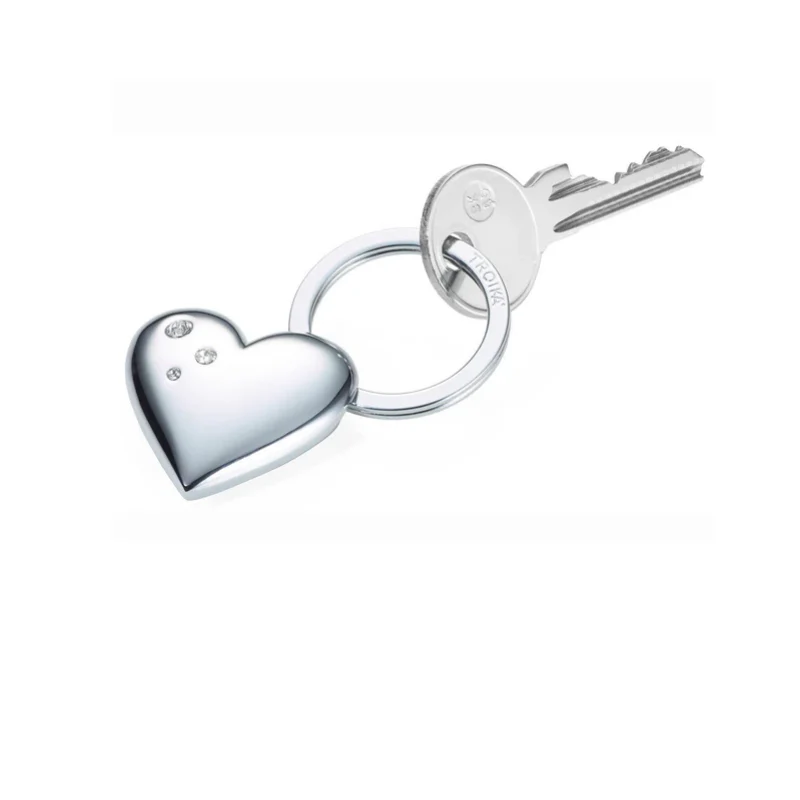 3D Heart With Swarovski Crystals Keyring - Image 2