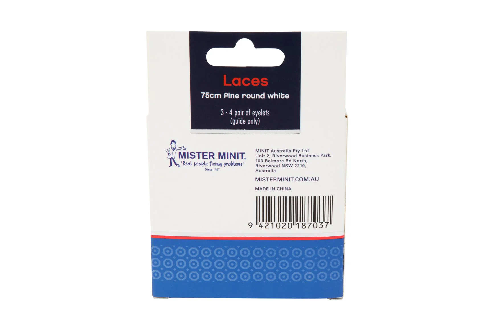 75cm Fine Round White Laces - Image 2