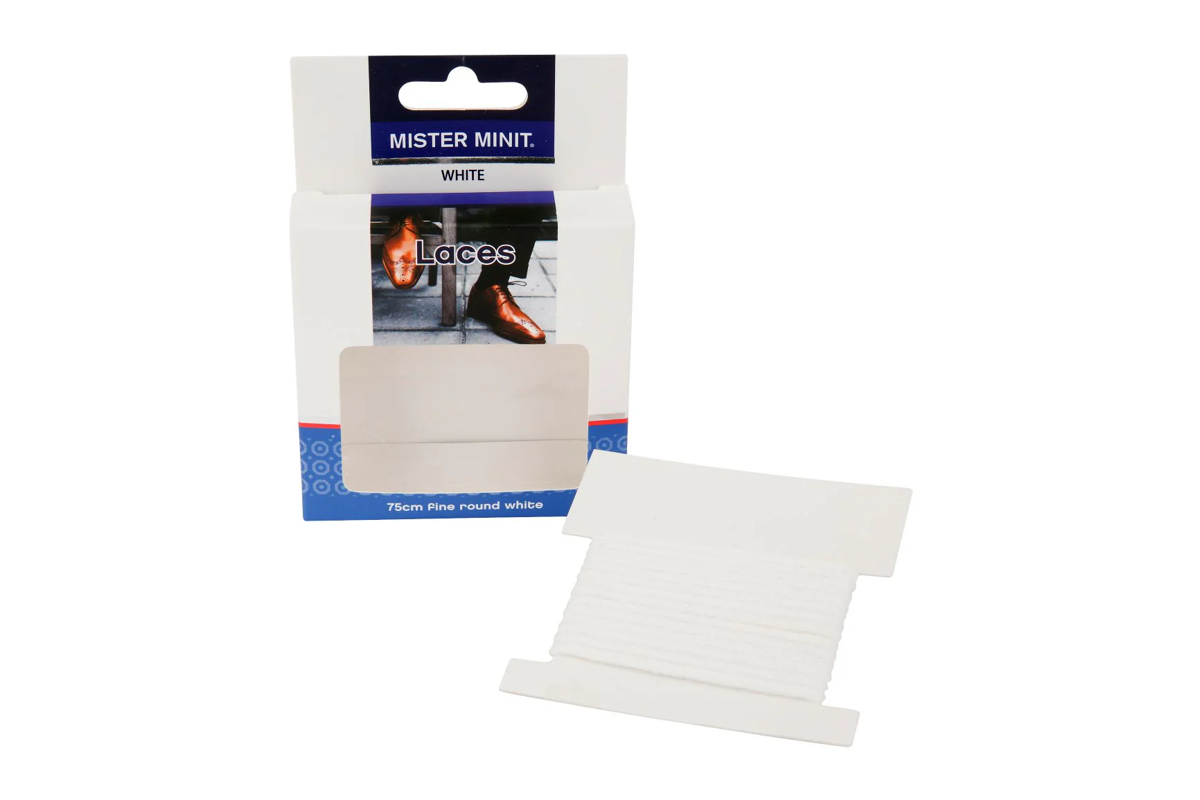 75cm Fine Round White Laces - Image 3