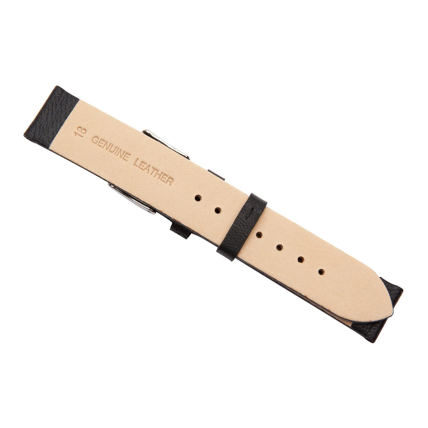 Black Lambskin Leather Watch Band - Image 4