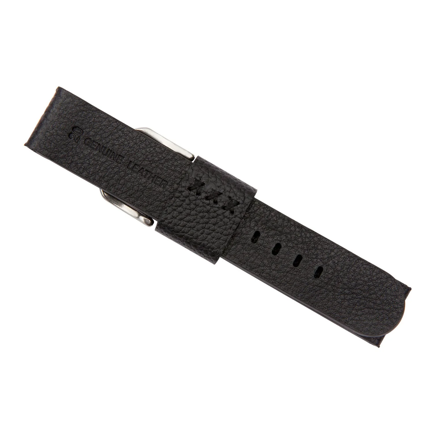 Black Vintage Buffalo Leather Watch Band - Image 3