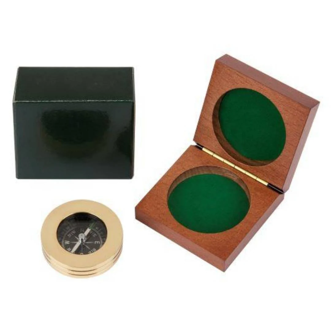 Brass Pocket Compass - Add Engraving - Image 2