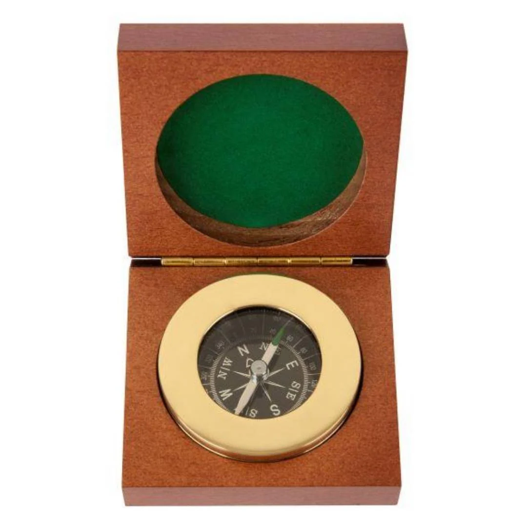 Brass Pocket Compass - Add Engraving - Image 3