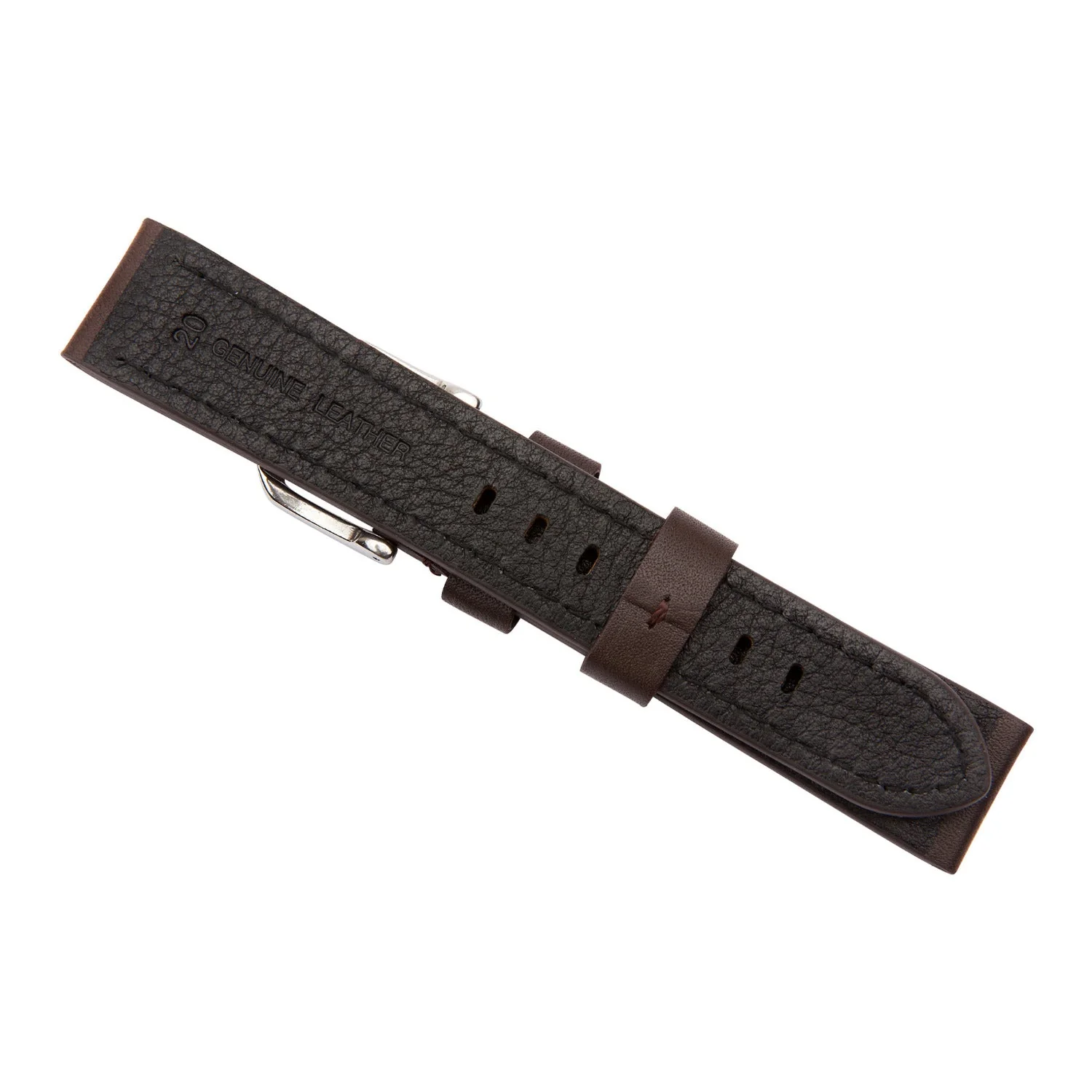 Brown Industrial Calf Leather Watch Band - Image 4