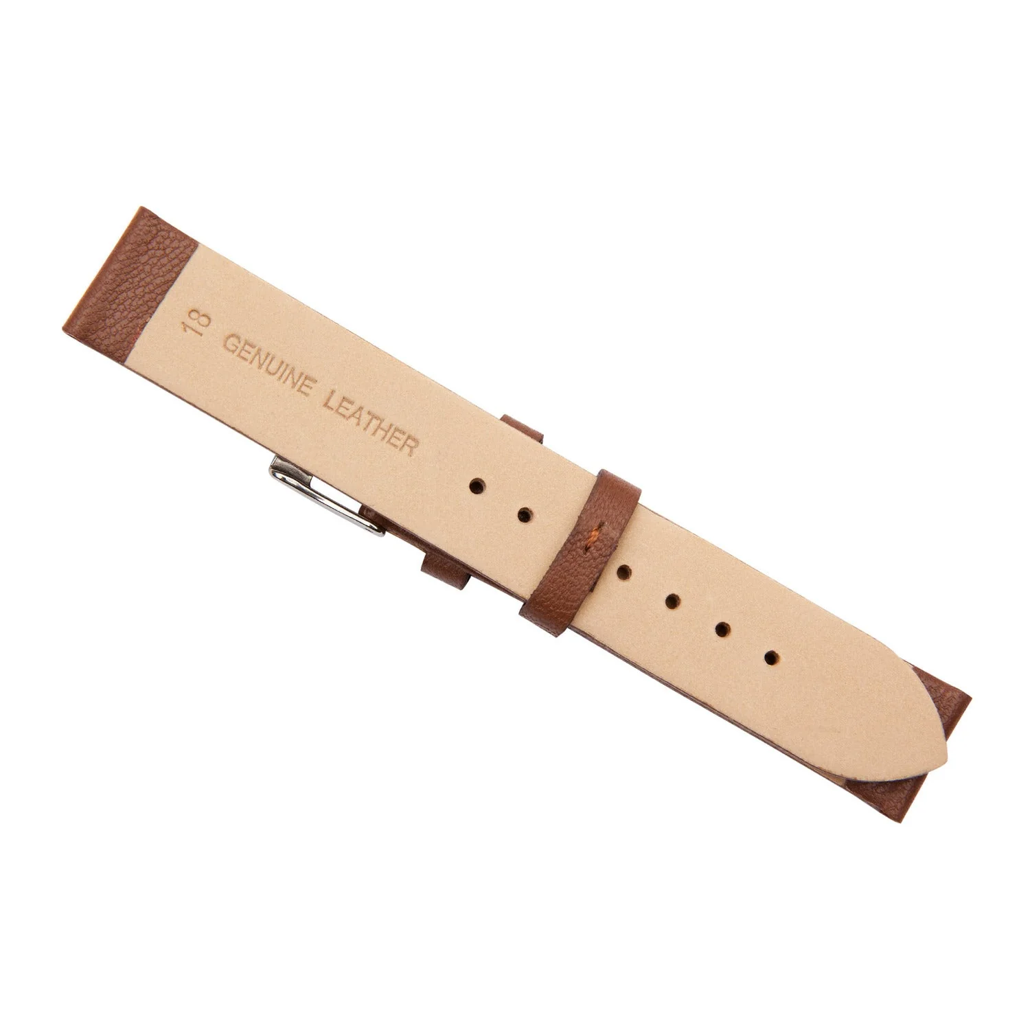 Brown Lambskin Leather Watch Band - Image 4