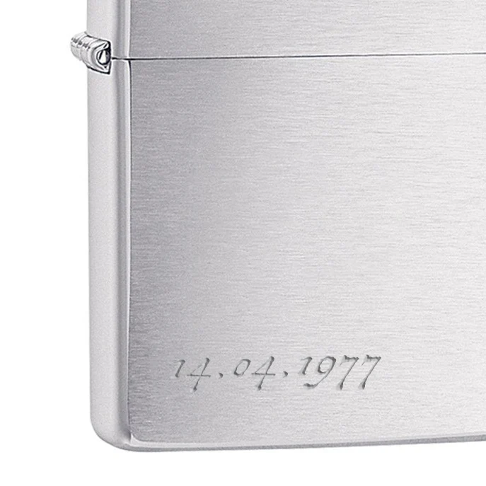 Brushed Chrome Zippo - Image 4