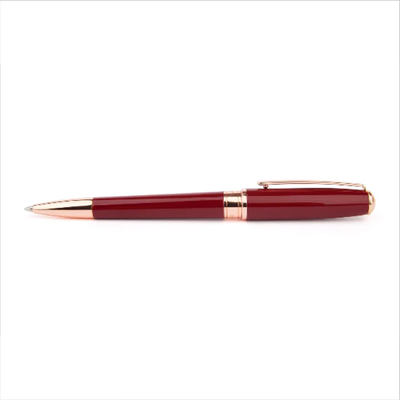 Classic Burgundy & Rose Gold Ballpoint Pen - Add Personalisation - Image 4