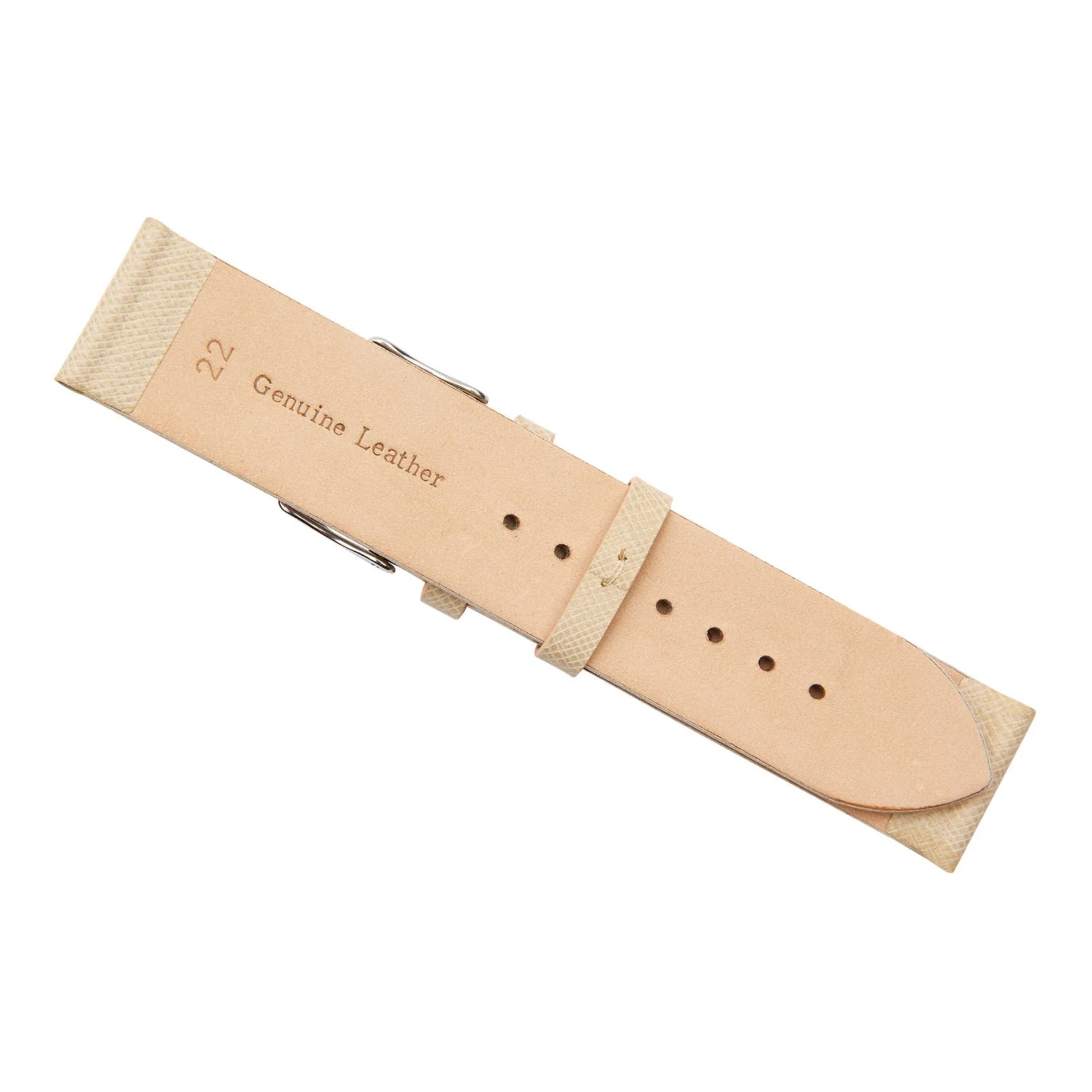 Cream Calf Leather Watch Band - Image 5