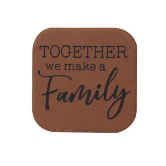 Personalised Faux Leather Square Fridge Magnet