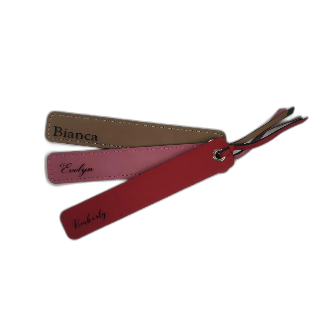 Personalised Faux Leather Tasseled Bookmark