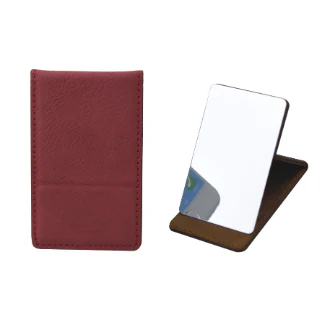 Personalised Faux Leather Travel Pocket Mirror
