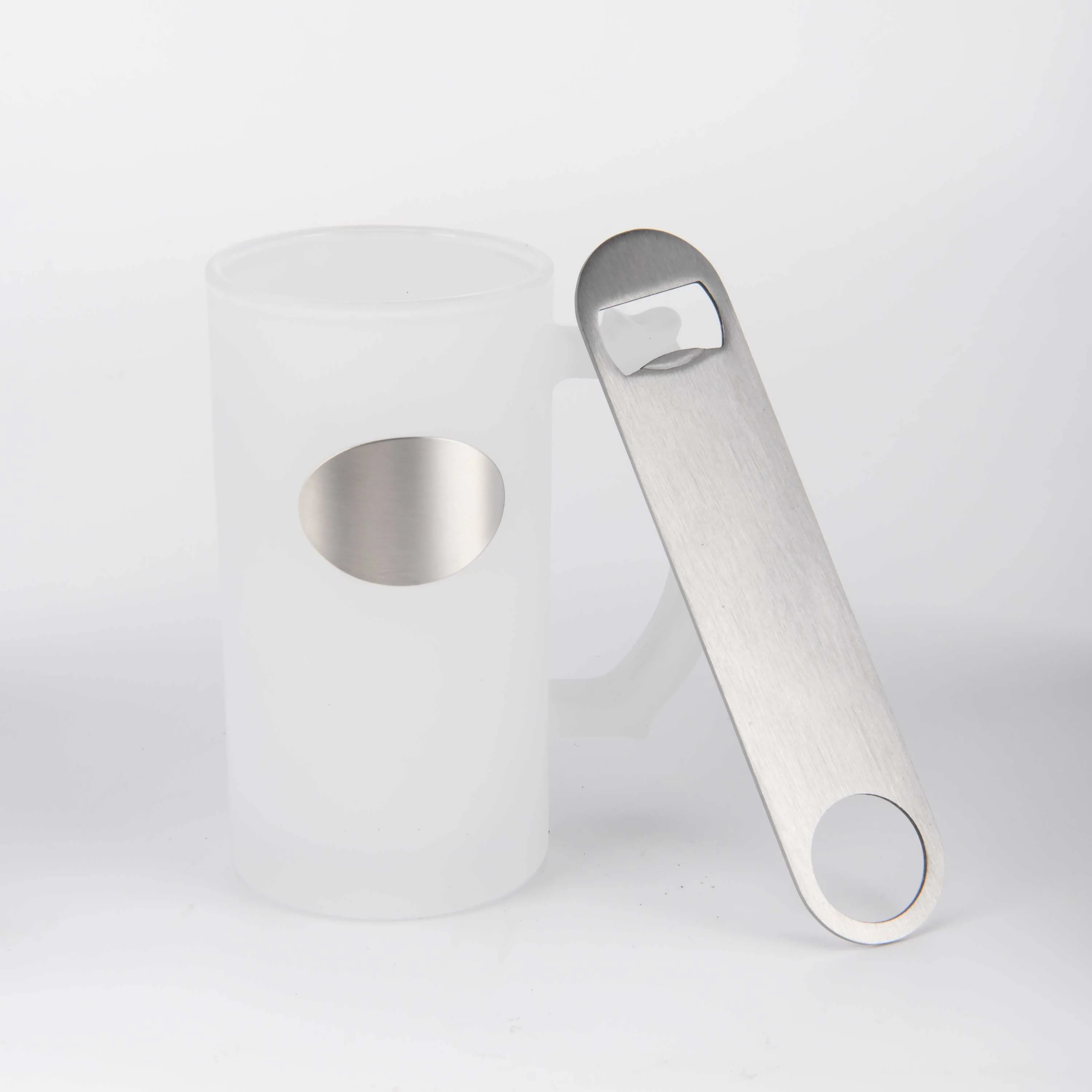 Frosted Beer Mug & Bottle Opener Gift Set - Image 3