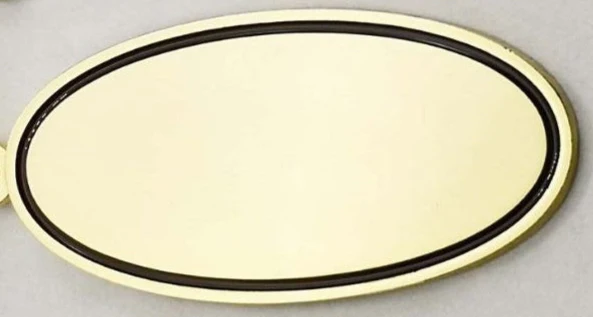 Gold Cross Oval Base Keyring - Image 2