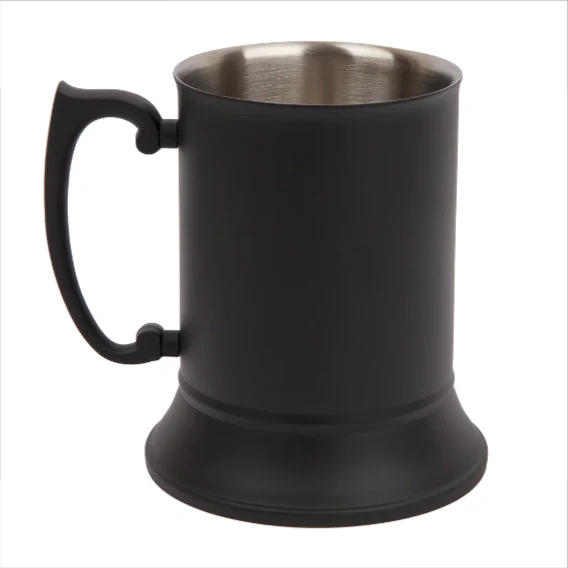 Matte Black Tankard -  Stainless Steel - Add Personalisation - Image 3