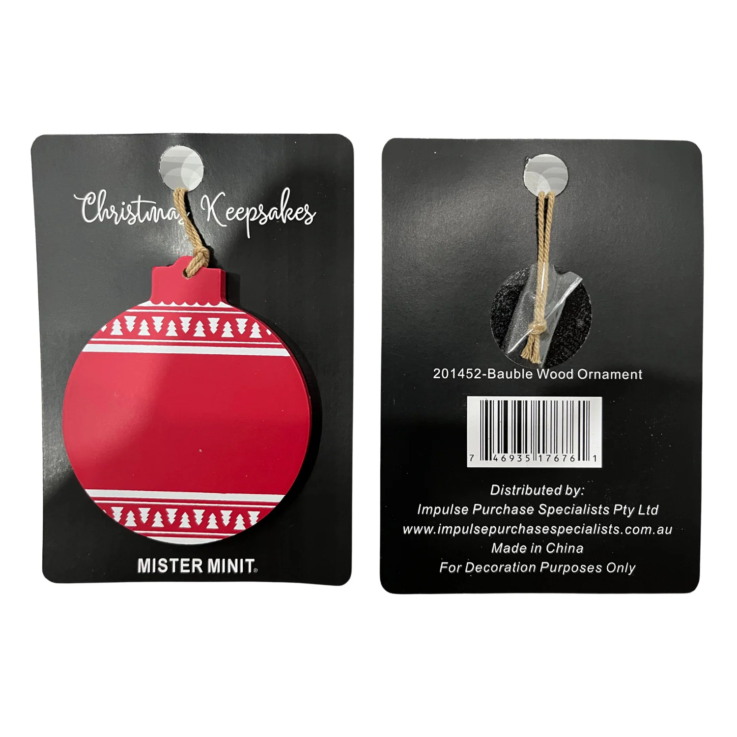 Nordic Bauble Wooden Christmas Keepsake - Image 2