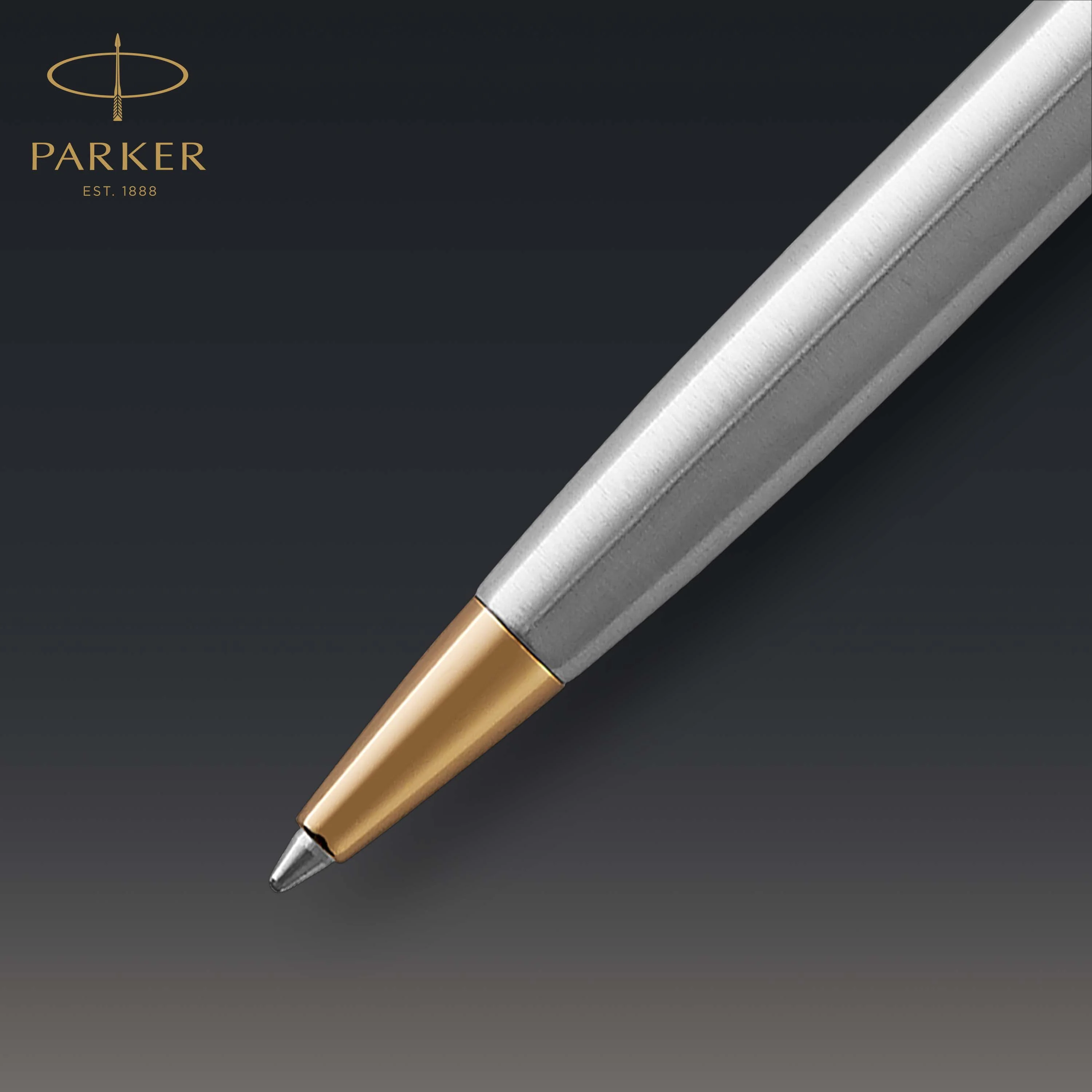 Parker Sonnet Silver Gold Ball Point Pen - Image 4