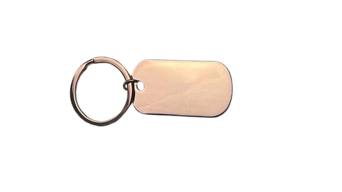 Pink Faux Leather Keyring - Image 2