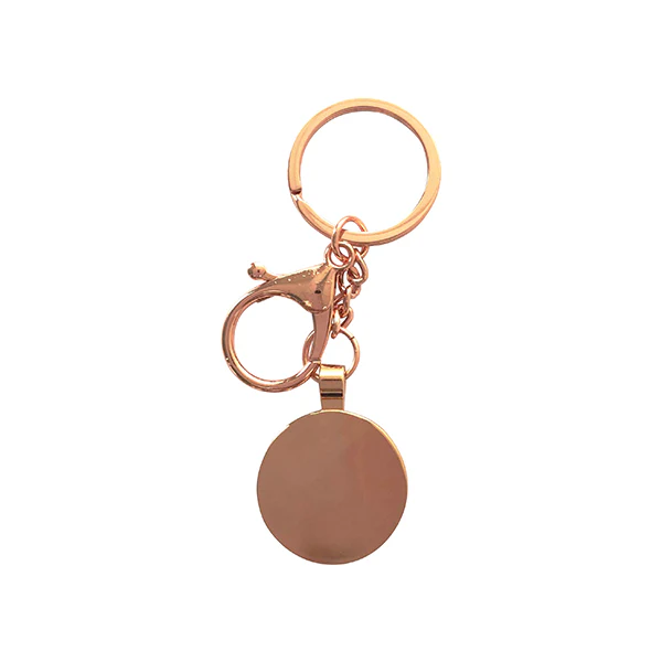 Rose Gold Circle Keyring