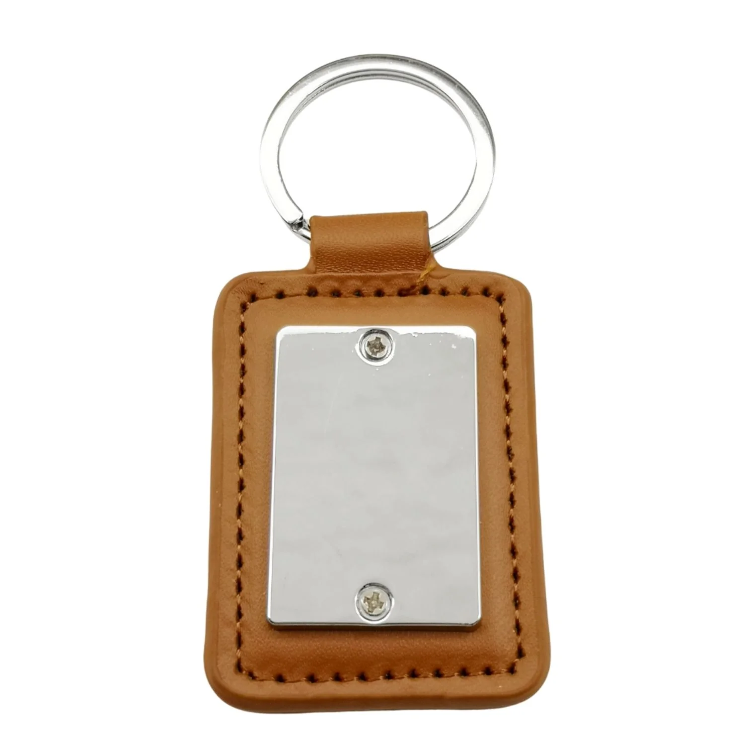 Tan Leather Keyring