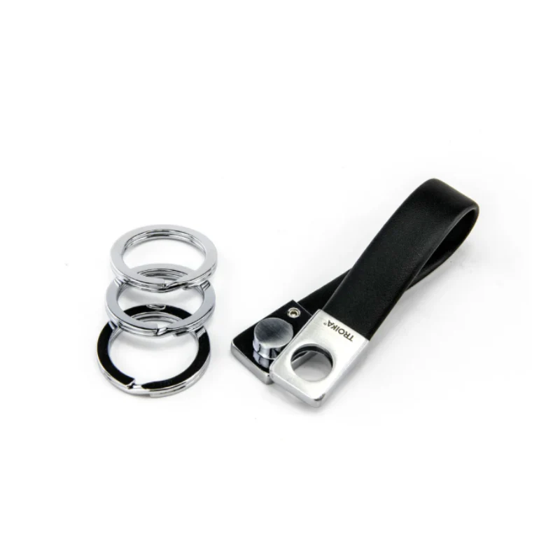 Troika Twister Quick Release Leather Loop 3 Keyrings Accessory - Image 5